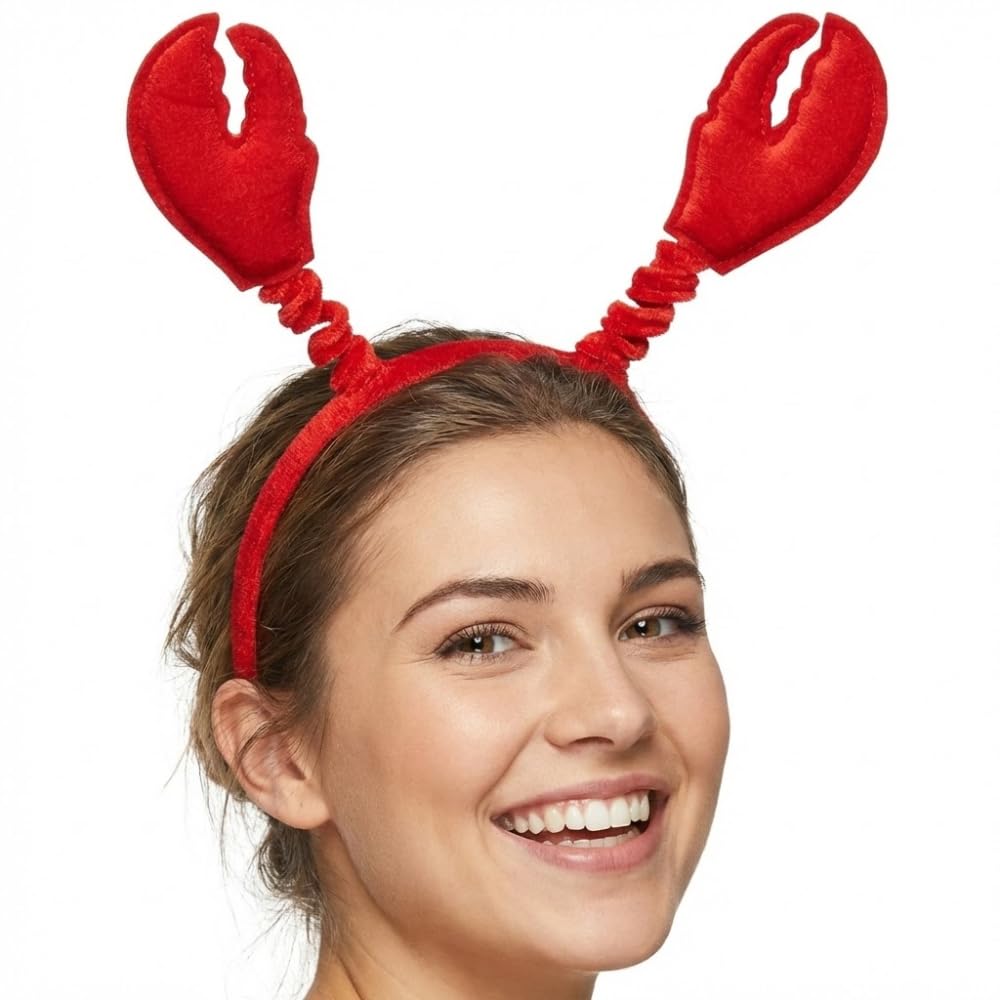 Amazon.com: PMU Mardi Gras Red Crawfish Lobster Headband Holiday